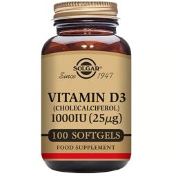 Solgar Vitamin D3 25 mcg (100 softgels)
